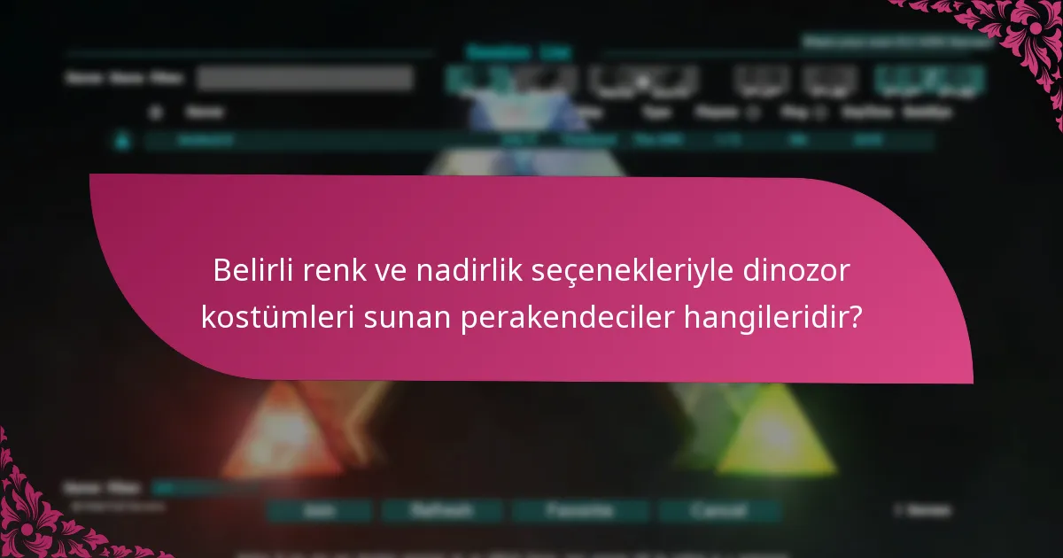 Dinozor kostümleri nasıl nadirlik seviyelerine göre kategorize edilir?