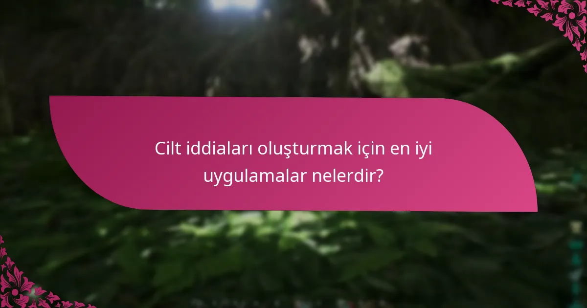 Cilt ürün iddiaları için tipik olay süreleri nelerdir?