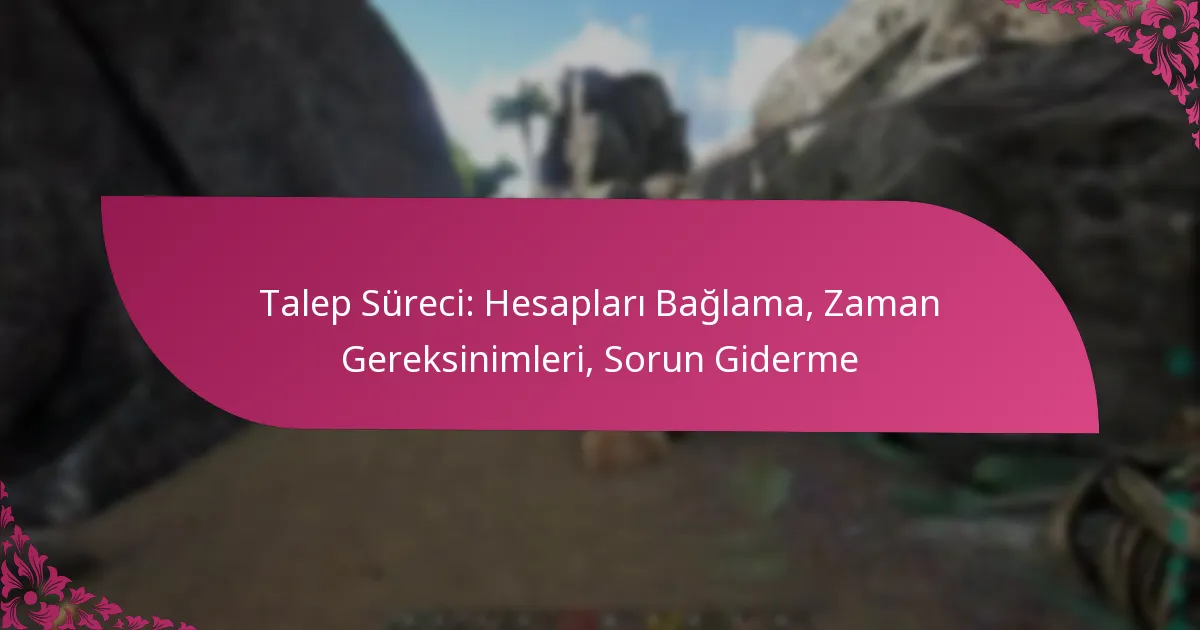 Talep Süreci: Hesapları Bağlama, Zaman Gereksinimleri, Sorun Giderme